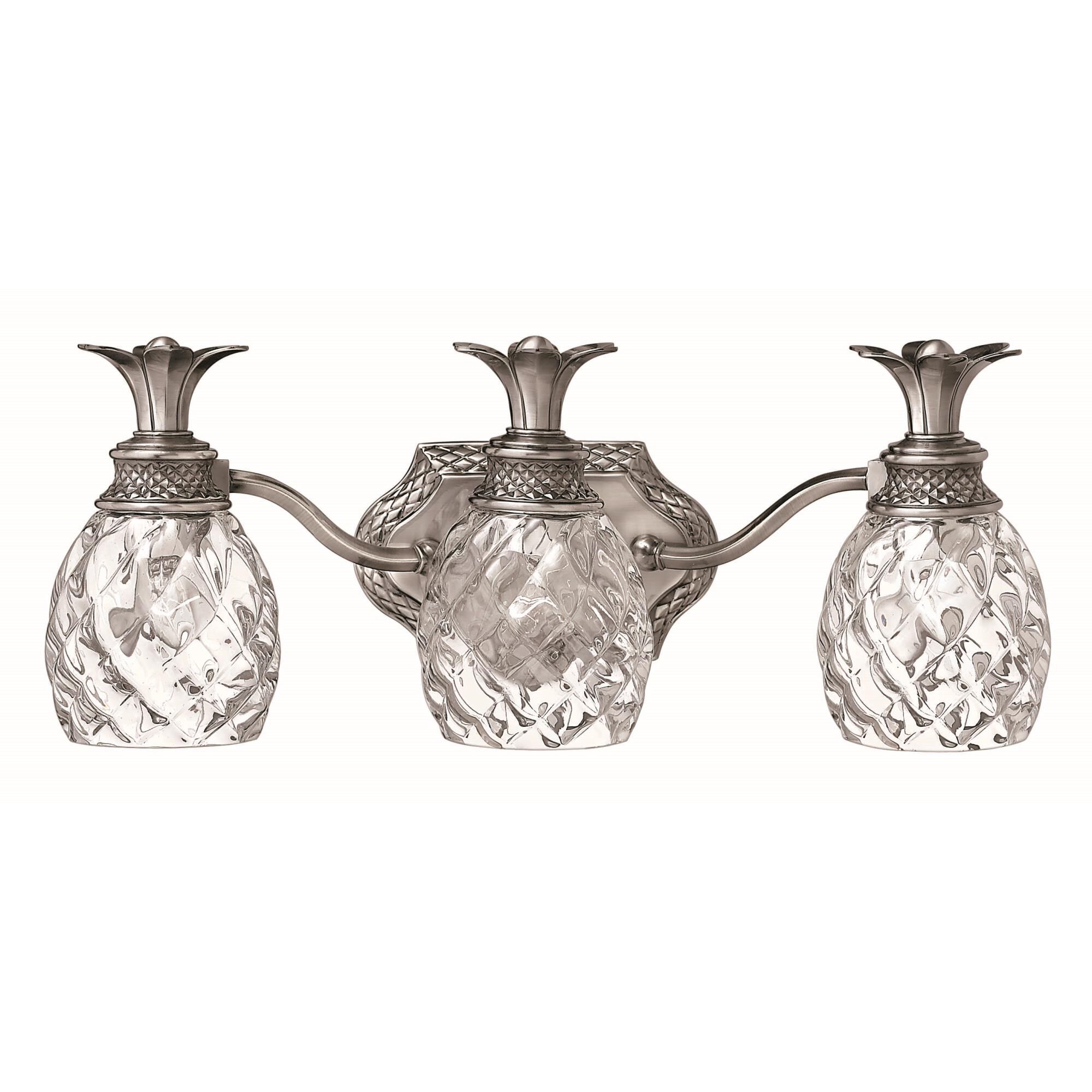 Shown in Polished Antique Nickel finish and Clear Optic glass